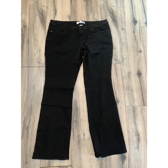 No Boundaries Nobo Black Womans Size 17 Cotton Blend Pants Bottcut - Picture 1 of 6